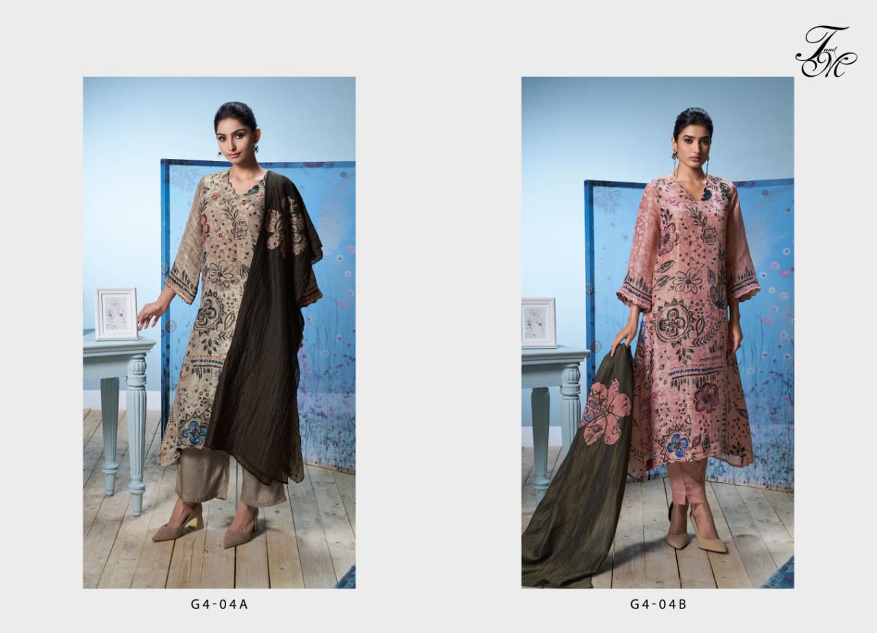 कशिश-जी4 टीएम विस्कोस जैक्वार्ड पैंट स्टाइल सूट