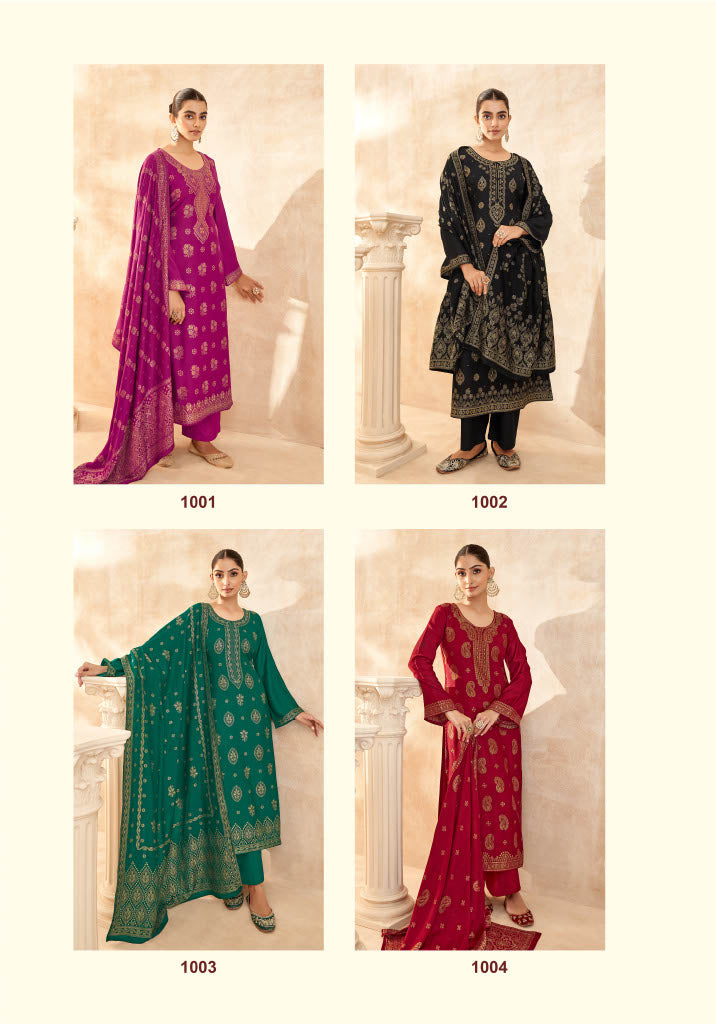 Kashish Pashmeena Vol 1 Suryajyoti Viscose Pant Style Suits Wholesaler Ahmedabad