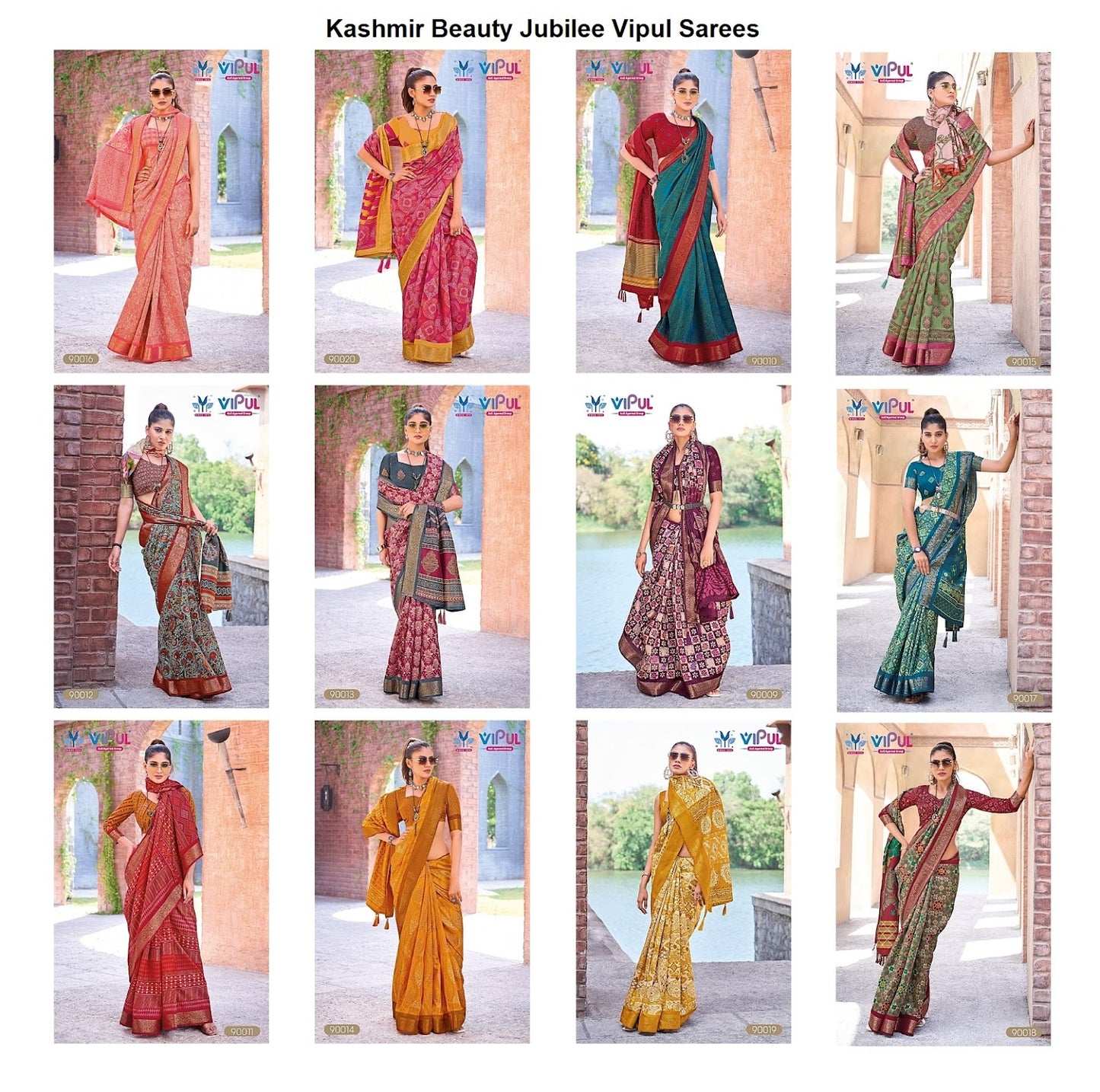 Kashmir Beauty Jubilee Vipul Silk Sarees Wholesale