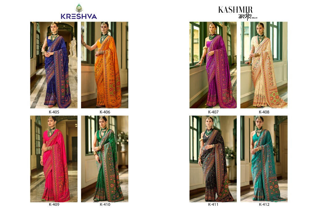 Kashmir Vol 1 Kreshva Banarasi Sarees Manufacturer India