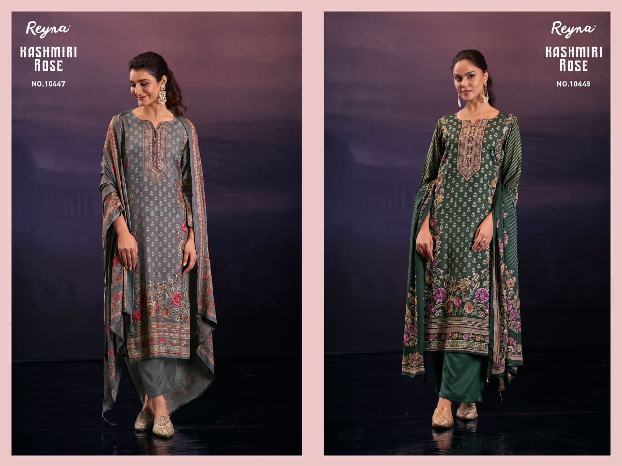 Kashmiri Rose Reyna Pashmina Suits Wholesale