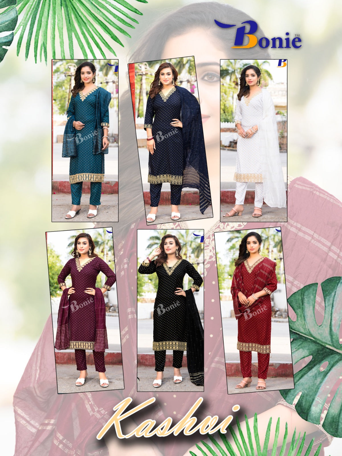 Kashvi Bonie Reyon Readymade Pant Style Suits Manufacturer Ahmedabad