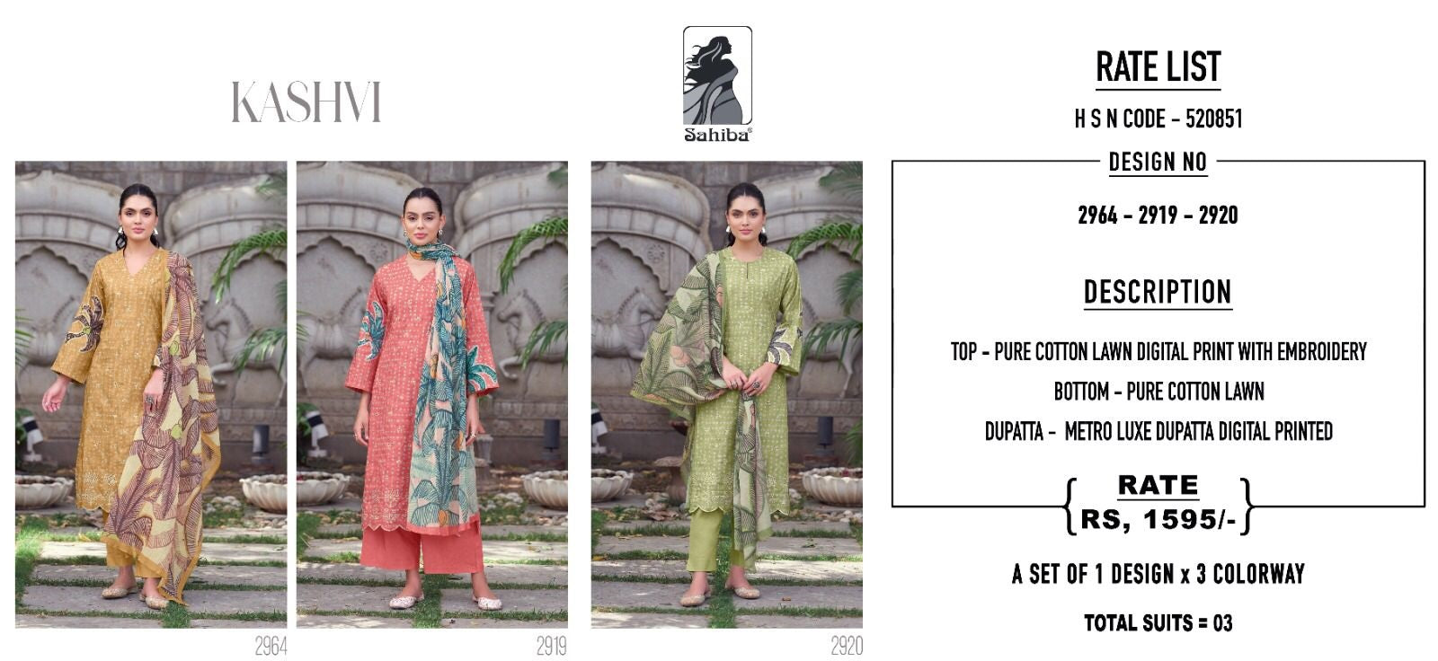 Kashvi Sahiba Pure Cotton Plazzo Style Suits