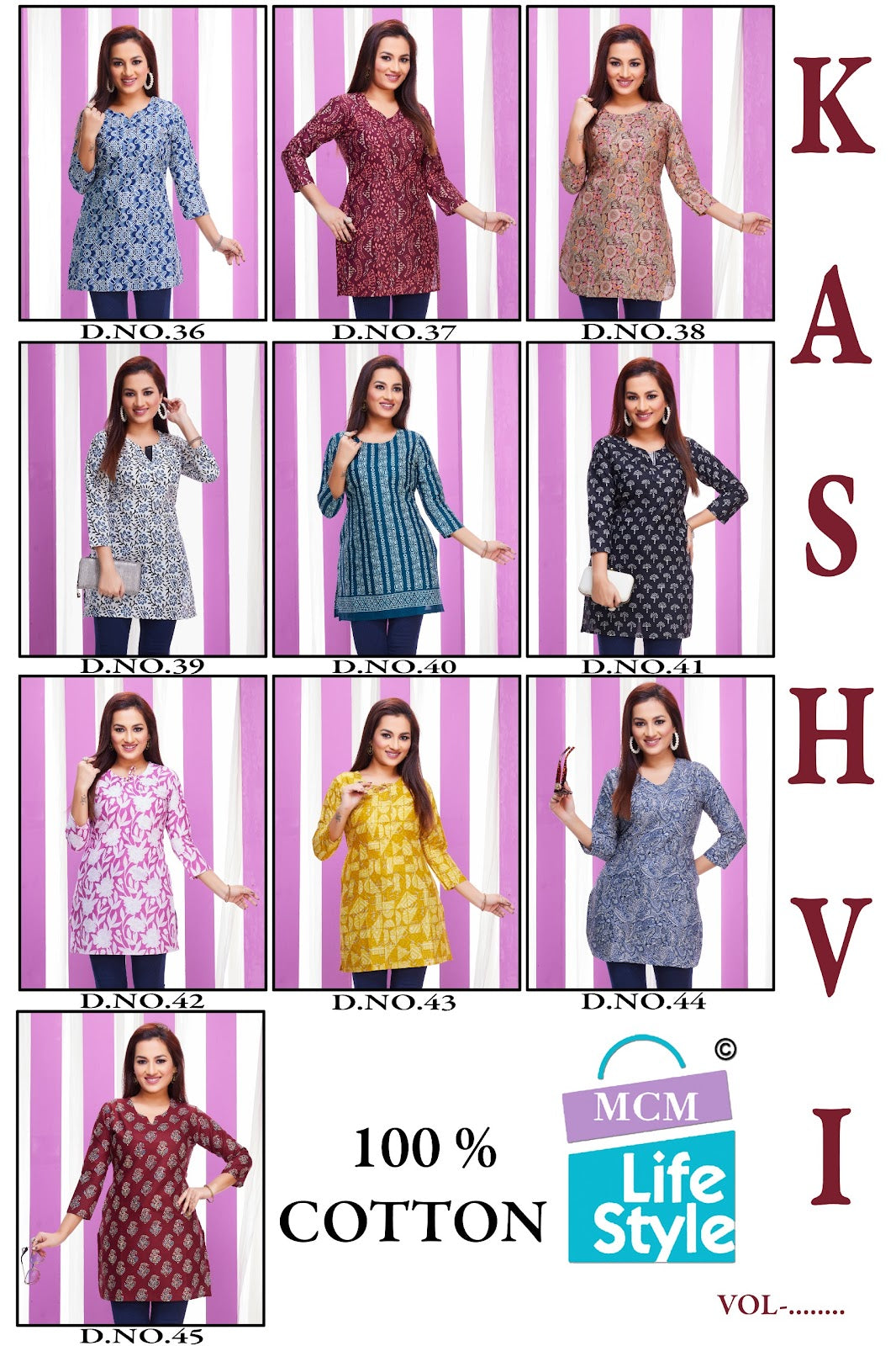 Kashvi Vol 3 Mcm Lifestyle Pure Cotton Short Kurtis