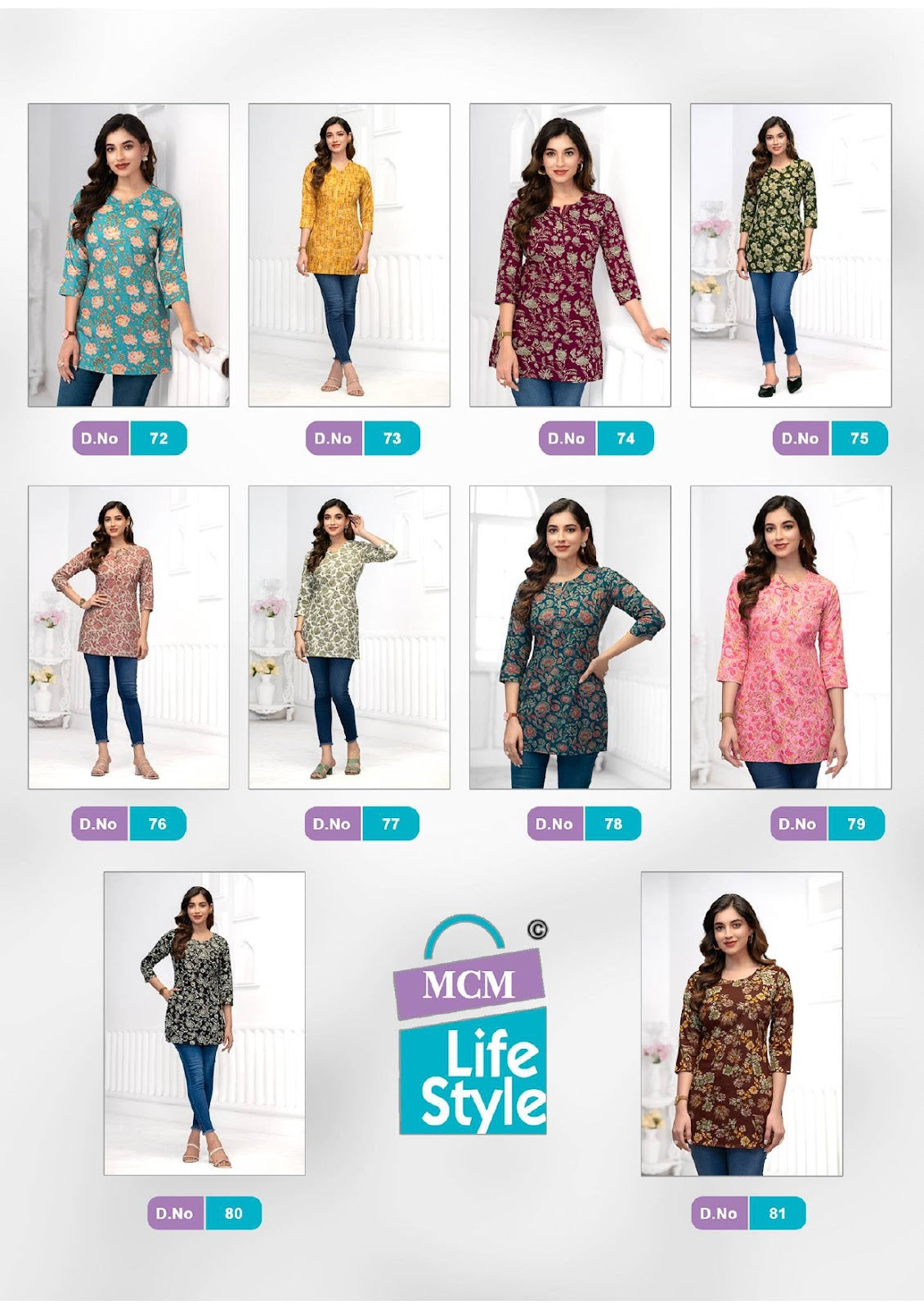 Kashvi Vol 5 Mcm Lifestyle Cotton Short Kurtis Exporter Ahmedabad
