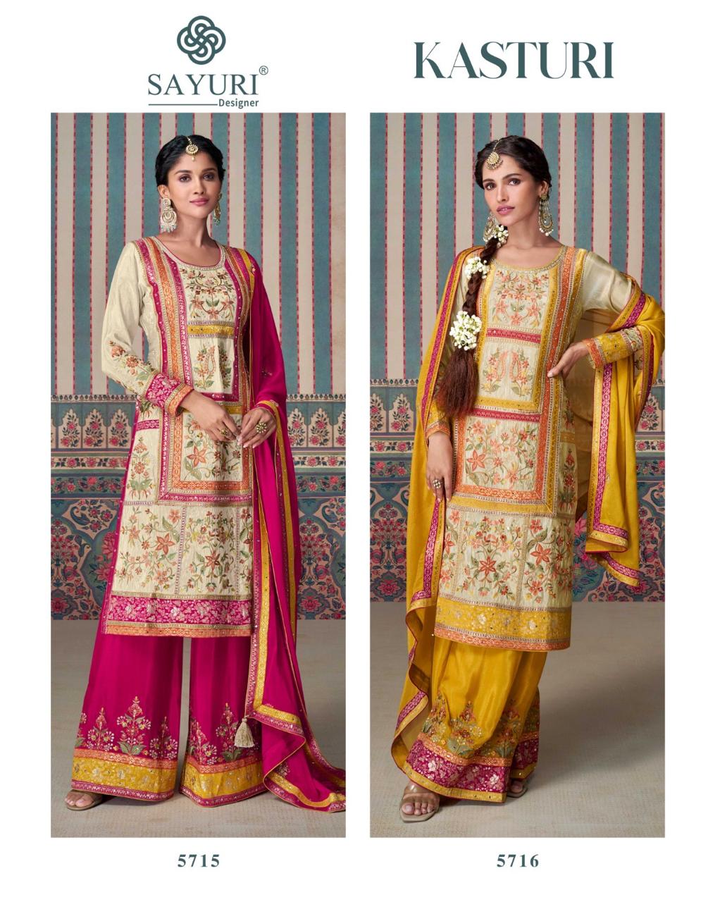 Kasturi Sayuri Simmer Readymade Plazzo Style Suits Wholesale Rate