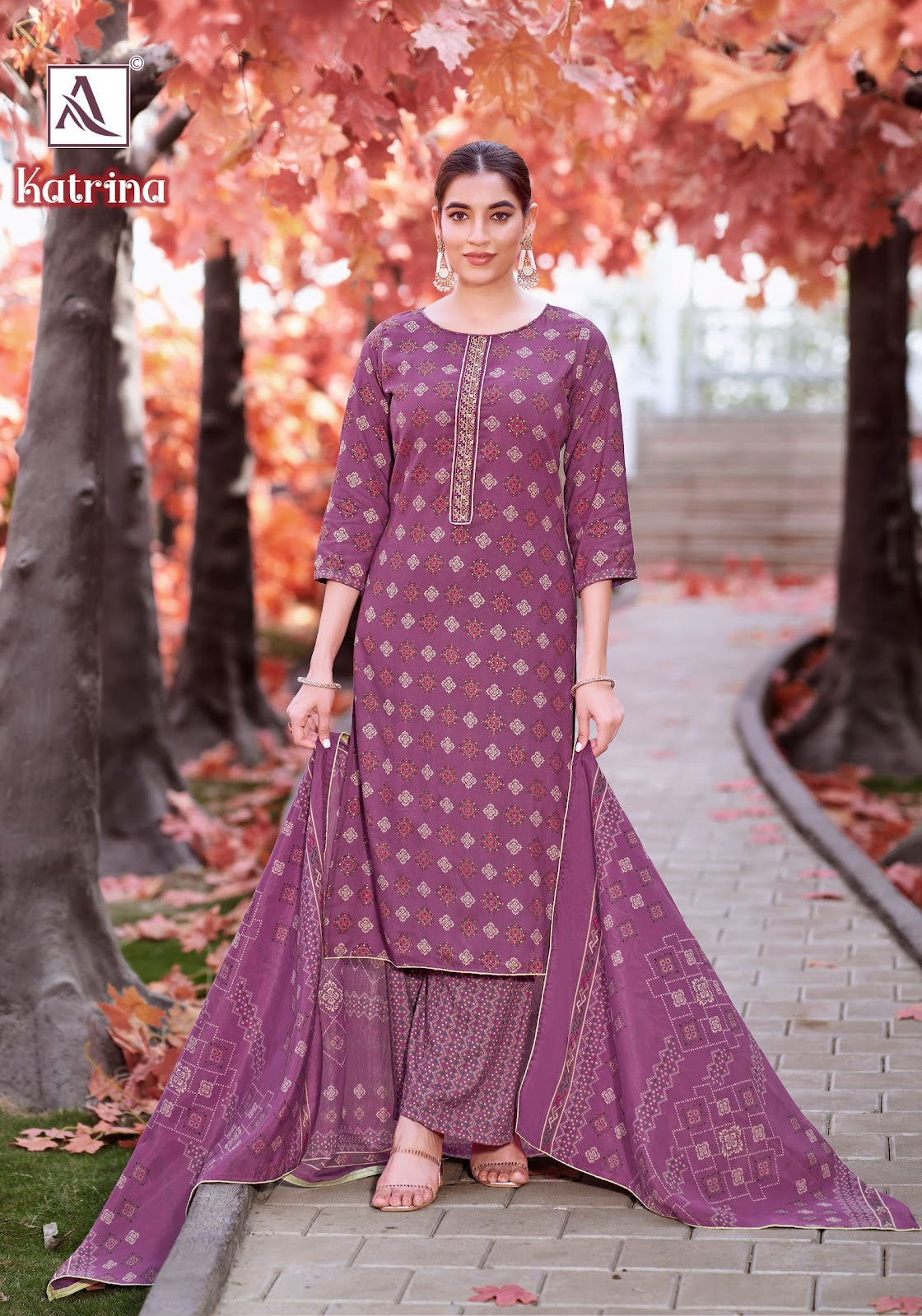 Katrina Alok Viscose Reyon Karachi Salwar Suits Exporter India