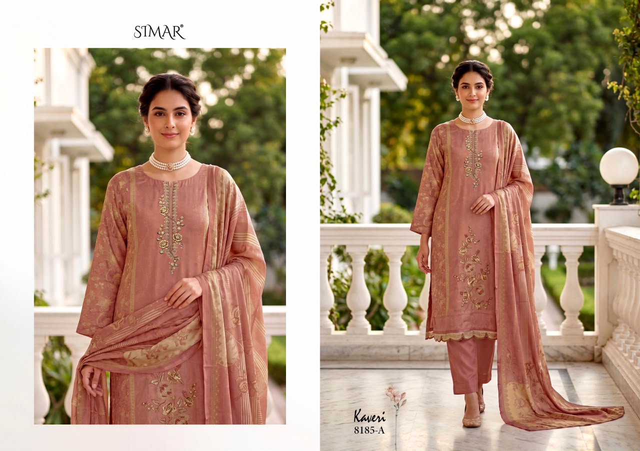 Kaveri Simar Viscose Muslin Pant Style Suits Manufacturer Gujarat