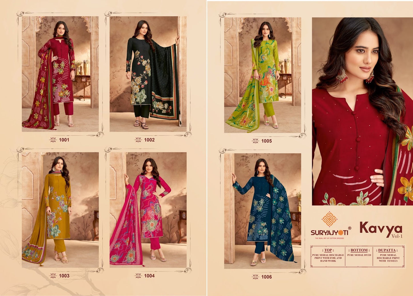 Kavya Vol 1 Suryajyoti Modal Pant Style Suits Wholesaler India