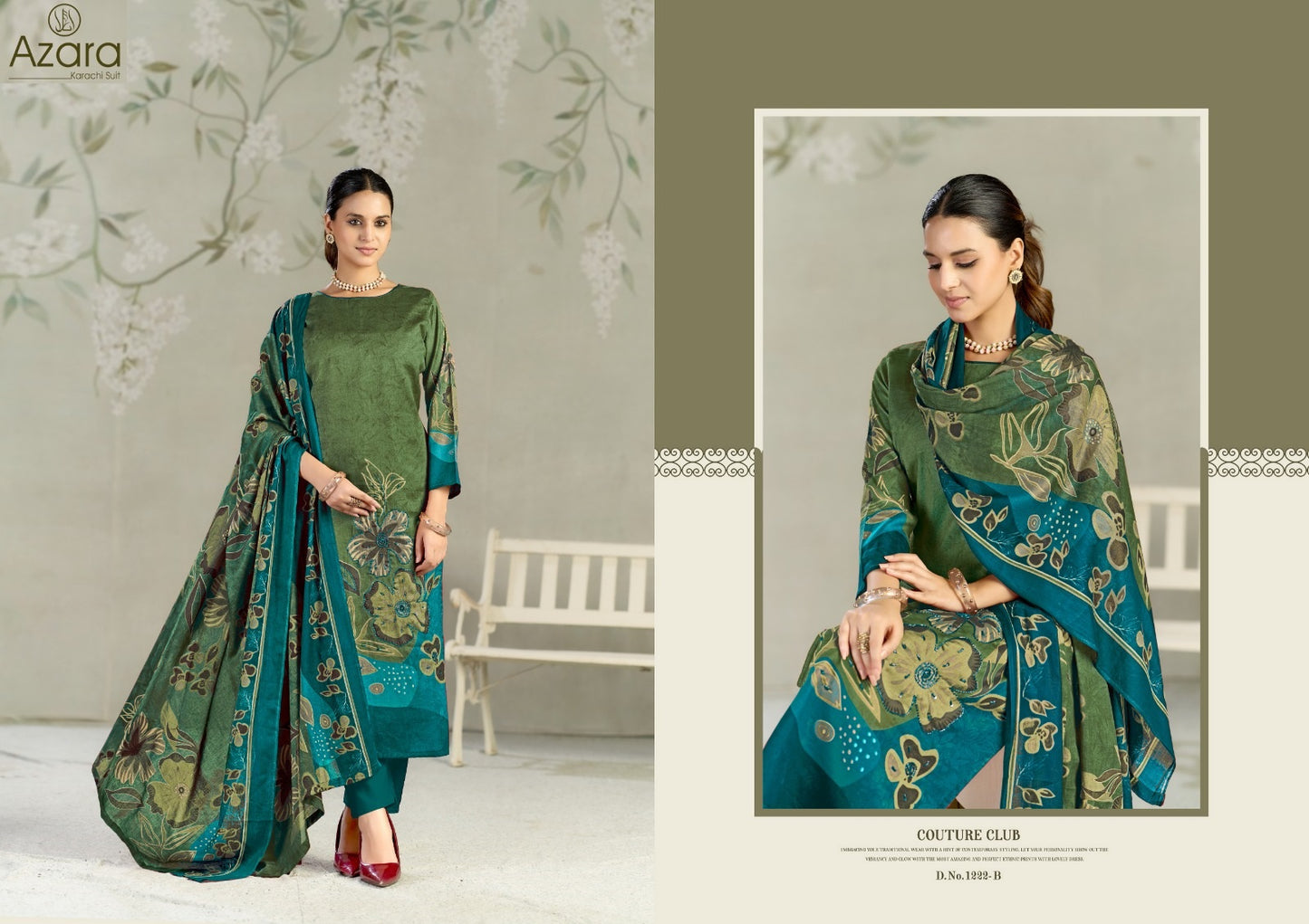 Kayka 1222 Radhika Fashion Azara Zam Cotton Karachi Salwar Suits Wholesaler India