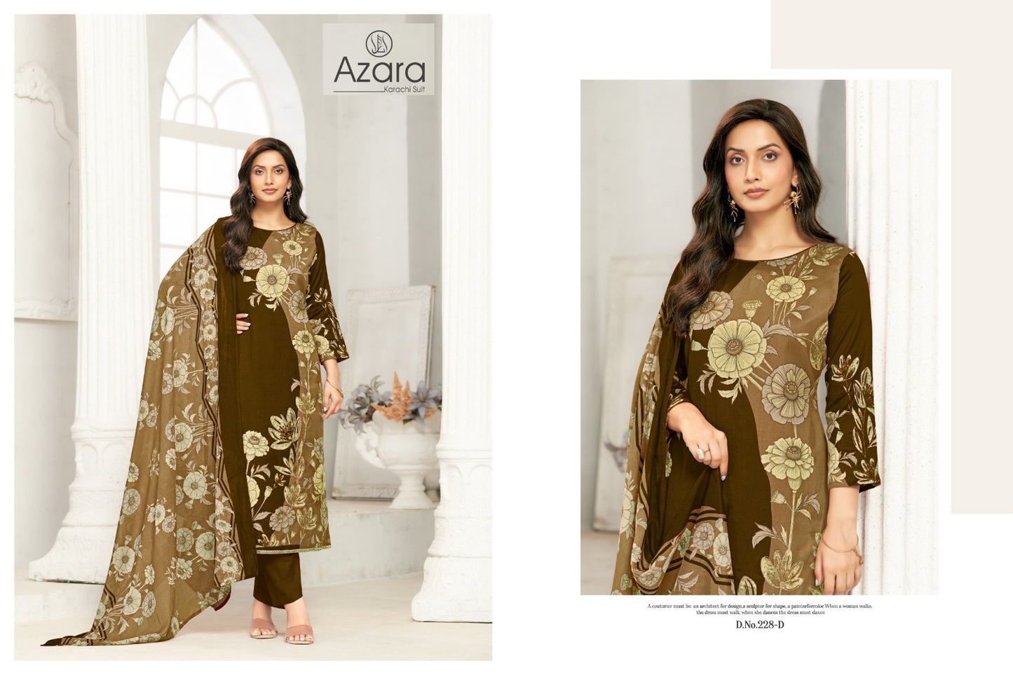 Kayka 228 Radhika Fashion Azara Zam Cotton Karachi Salwar Suits Exporter India