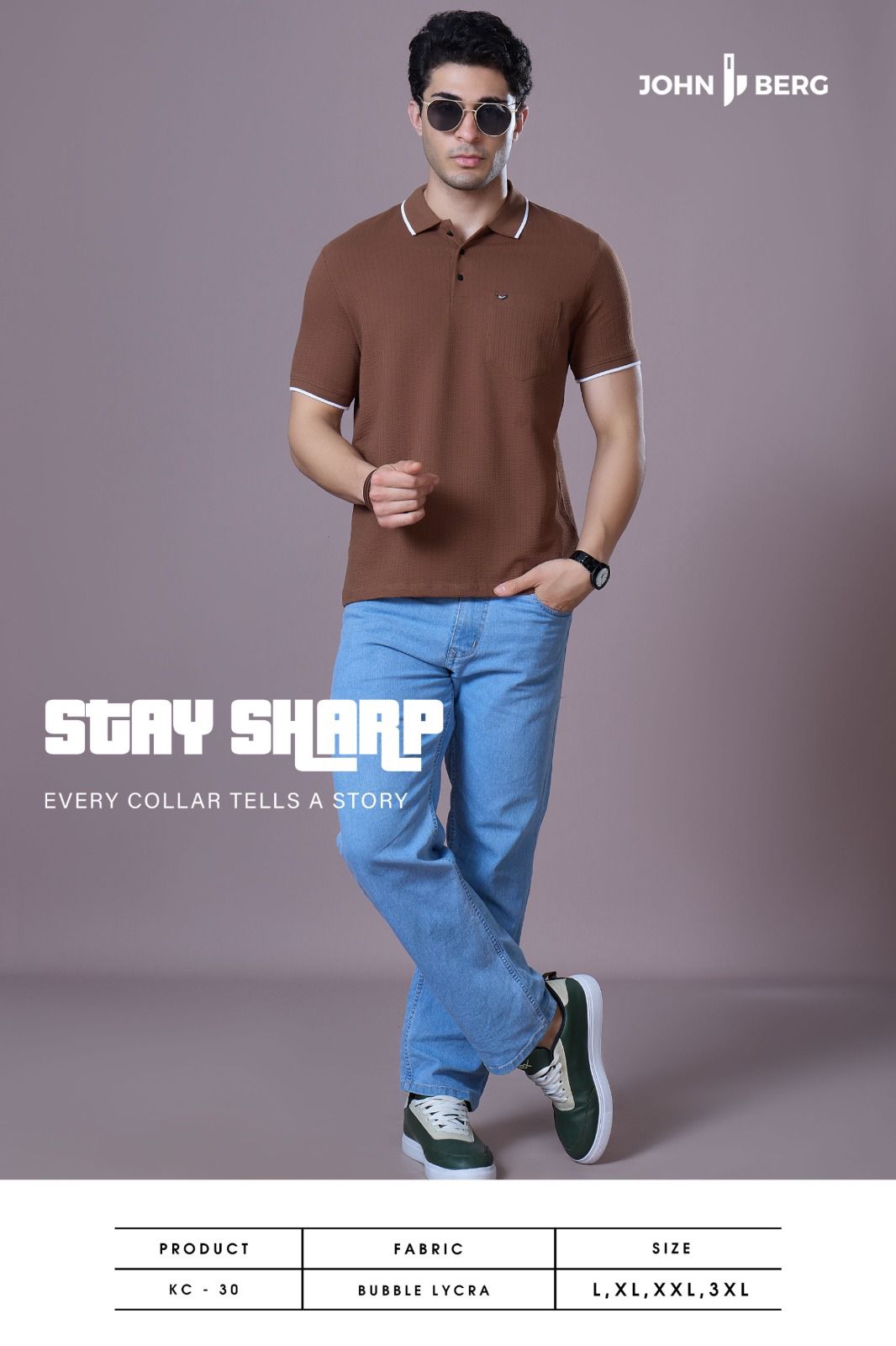 Kc 30 John Berg Lycra Mens Tshirts Exporter India