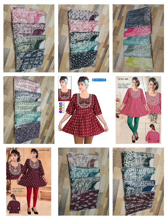 Kedia Stdk Two Tone Short Kurtis Manufacturer Gujarat