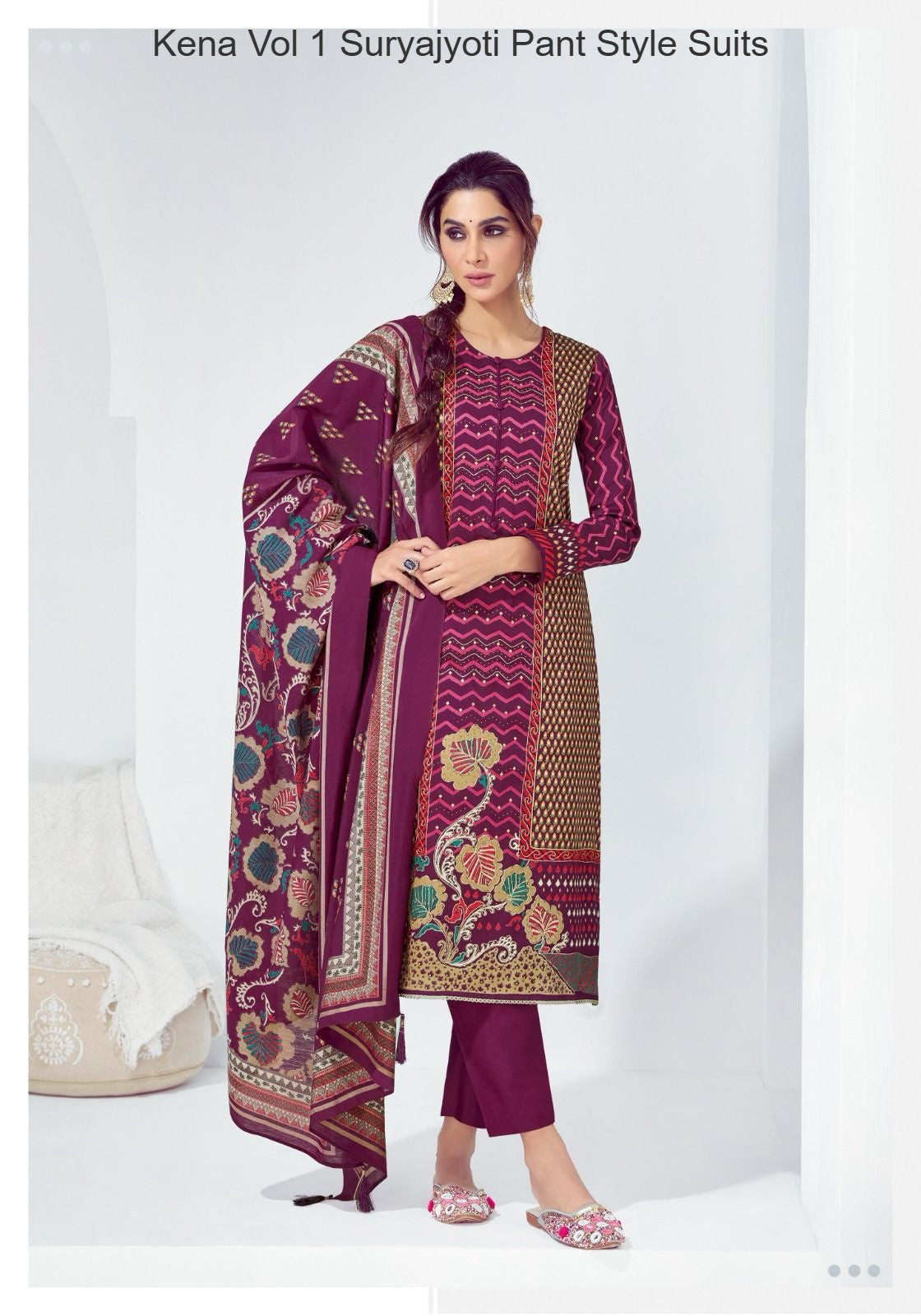 Kena Vol 1 Suryajyoti Jam Satin Pant Style Suits Wholesaler Gujarat