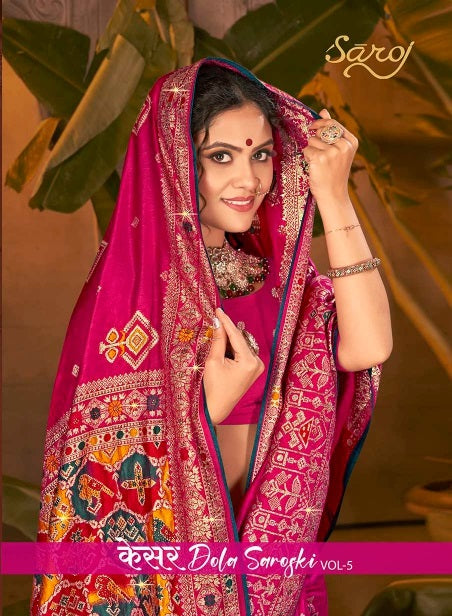 Kesar Dola Saroski Vol 5 Saroj Soft Sarees Exporter India