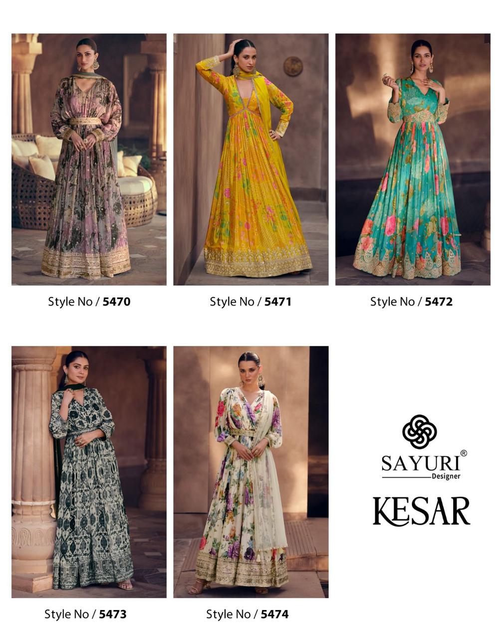 Kesar Sayuri Georgette Gown Dupatta Set