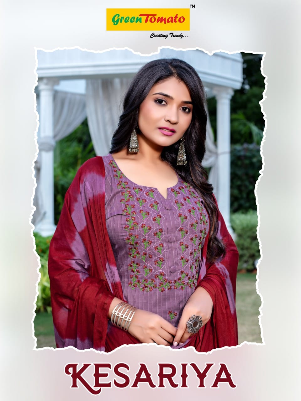 Kesariya Green Tomato Fancy Readymade Pant Style Suits Supplier Ahmedabad