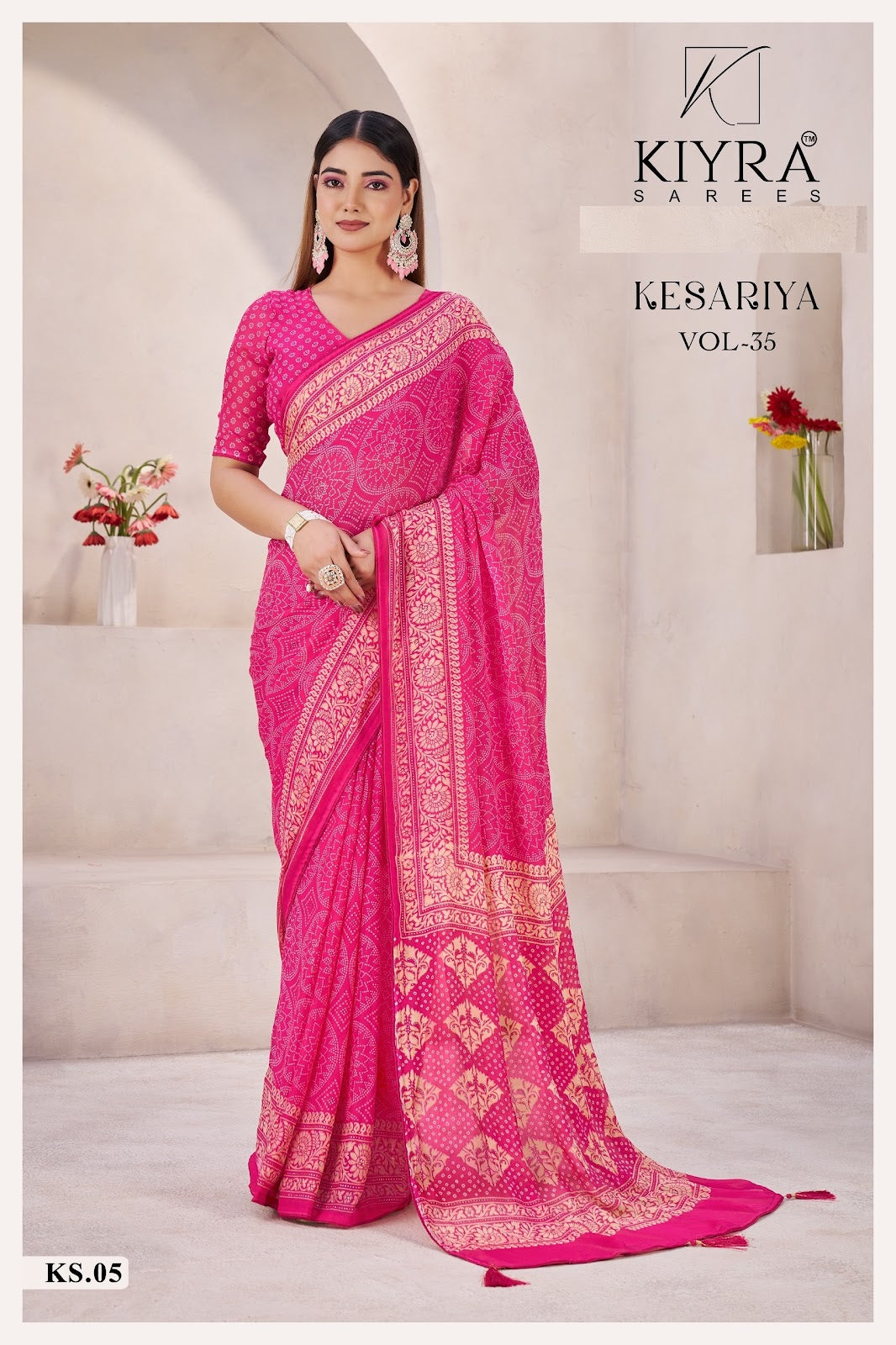 Kesariya Vol 35 Kiyra Moss Silk Sarees Wholesale