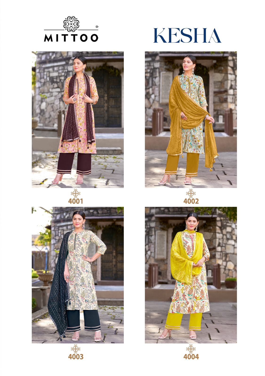 Kesha Mittoo Rayon Readymade Pant Style Suits