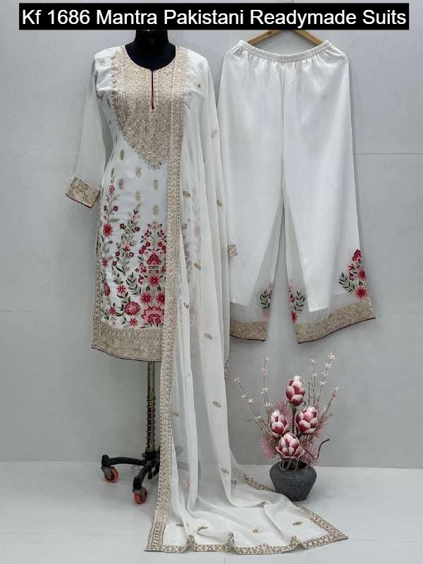 Kf 1686 Mantra Fox Georgette Pakistani Readymade Suits Manufacturer Gujarat