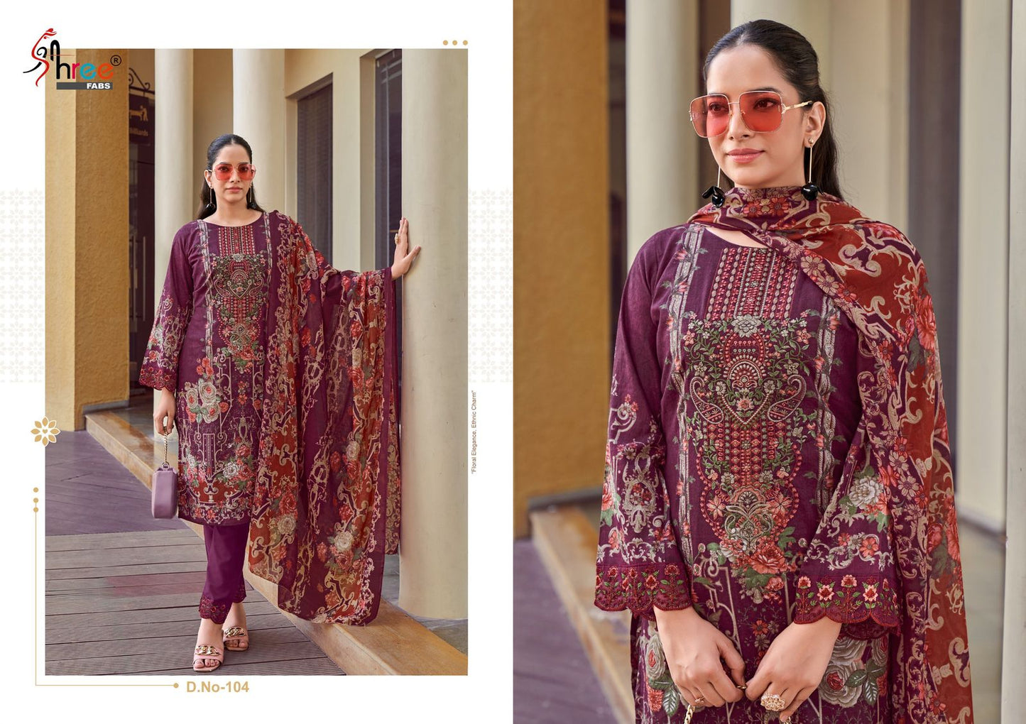 Khadiza Premium Lawn Collection Shree Fabs Cotton Pakistani Patch Work Suits Supplier Ahmedabad