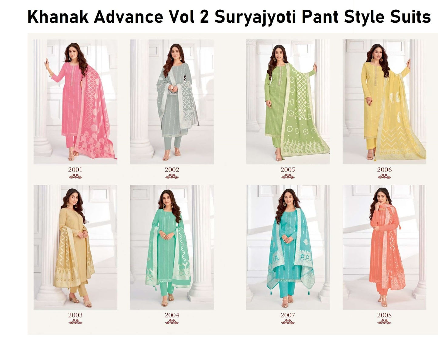 Khanak Advance Vol 2 Suryajyoti Jaam Satin Pant Style Suits Exporter