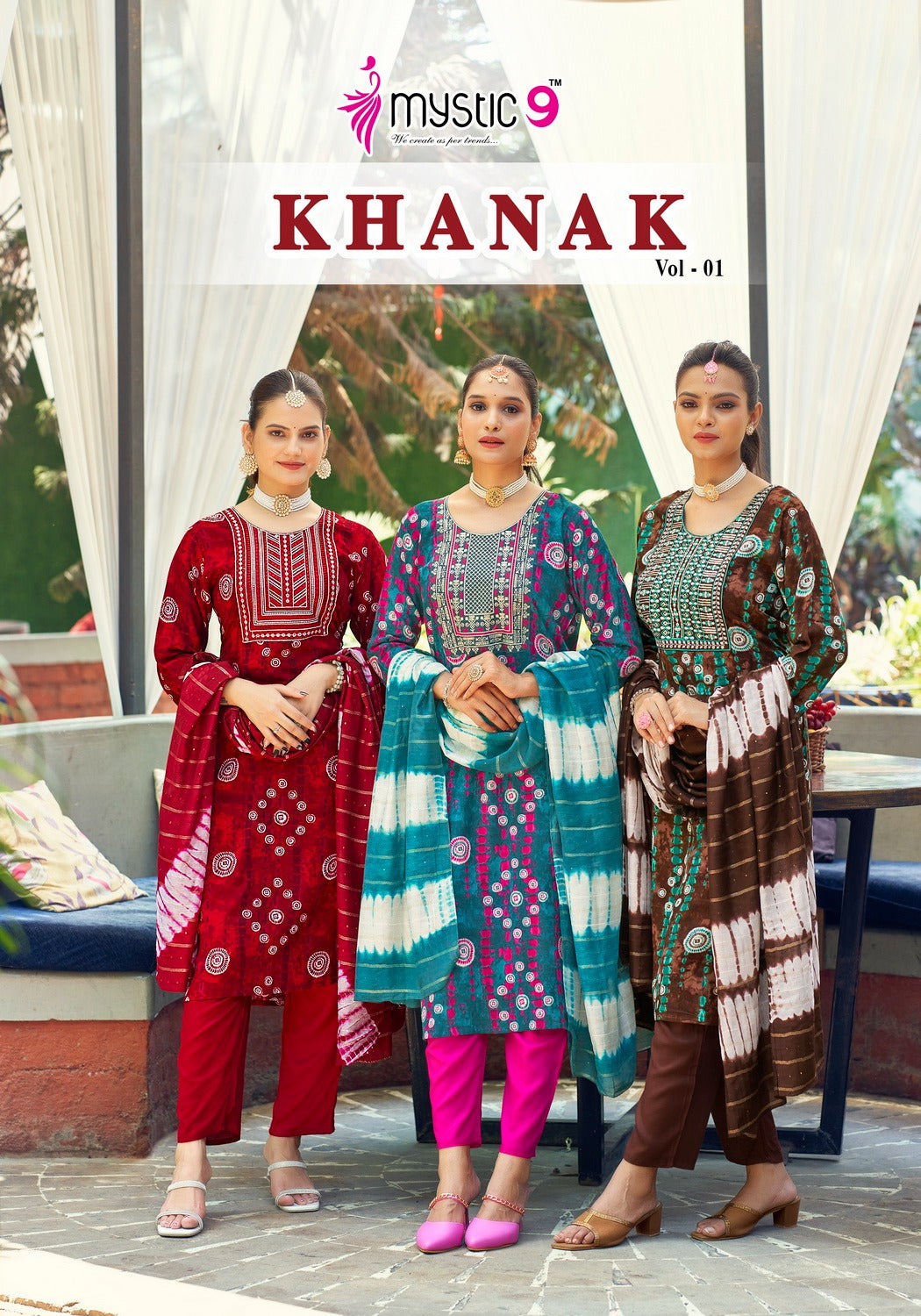 Khanak Vol 1 Mystic 9 Rayon Readymade Pant Style Suits