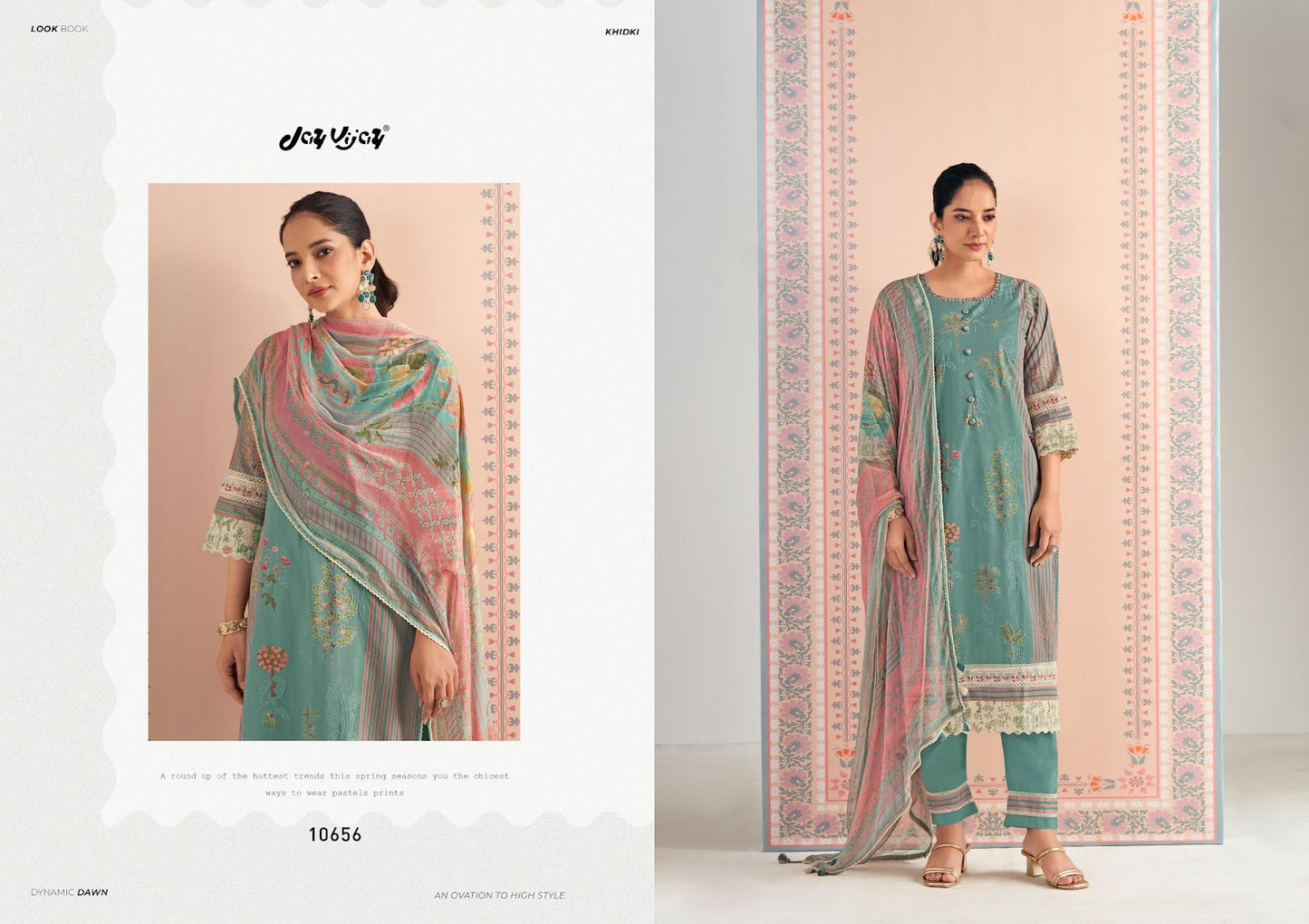 Khidki Vol 4 Jay Vijay Pure Cotton Pant Style Suits Supplier Ahmedabad