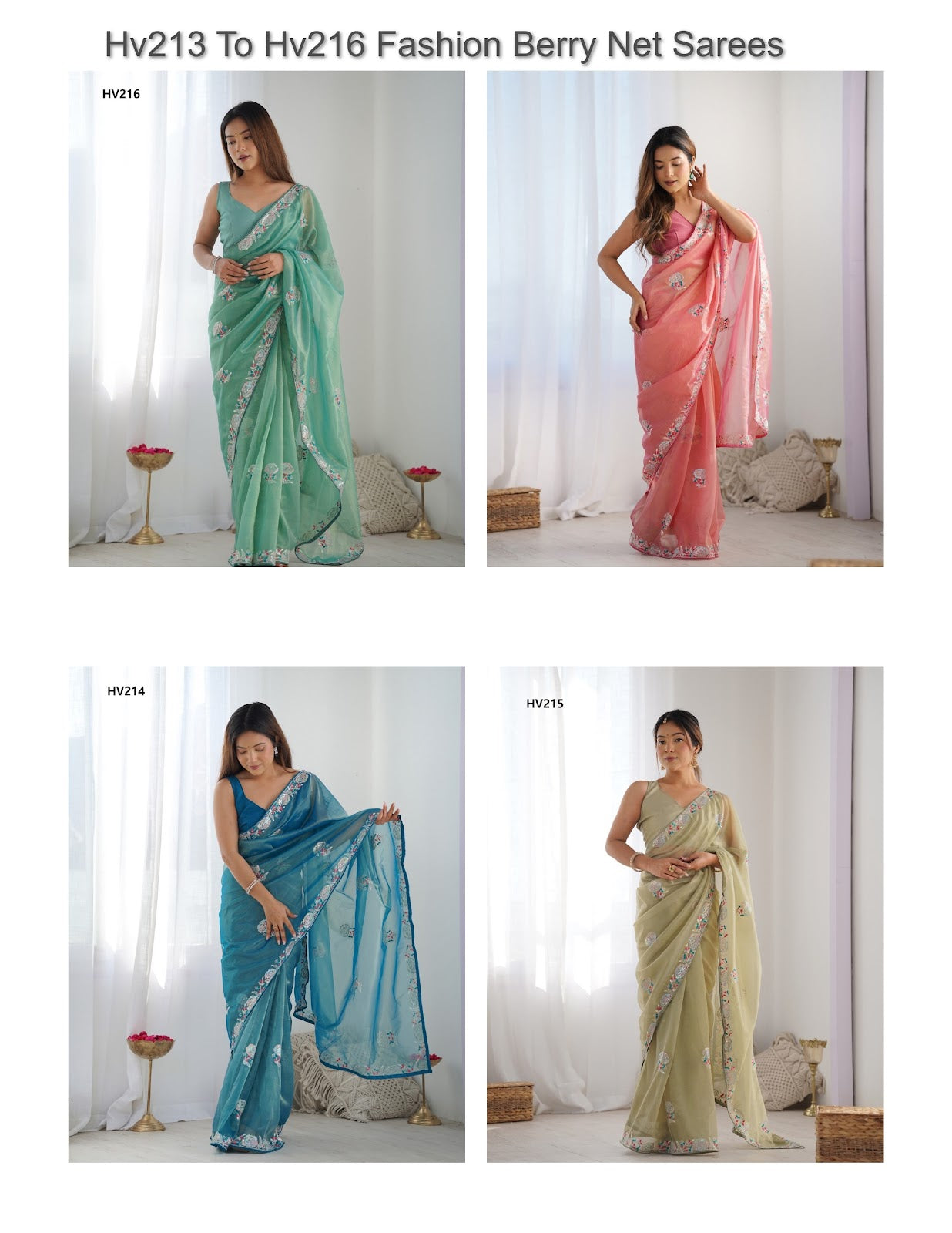 Khodal Fashion Berry Net Sarees Manufacturer India