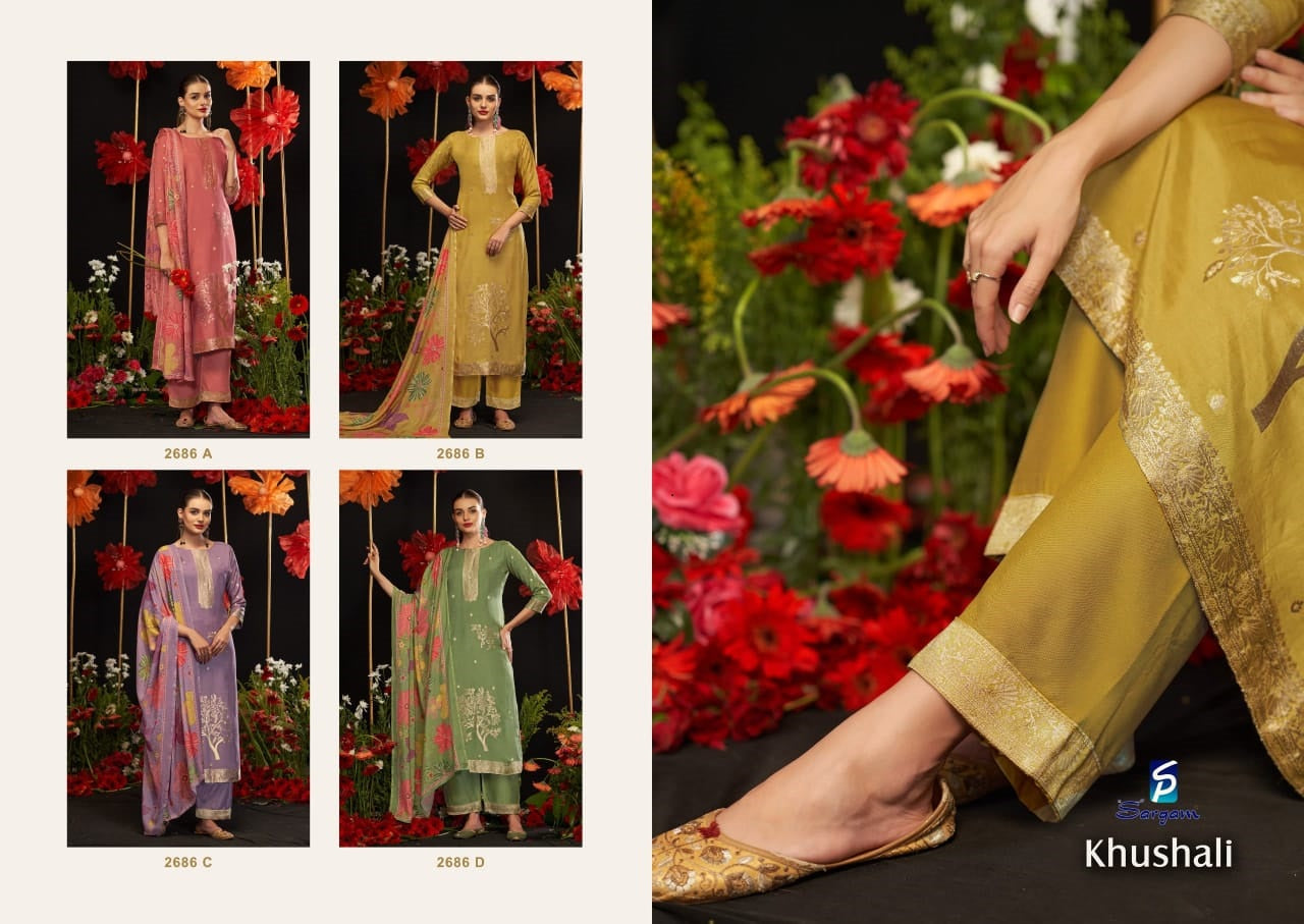 Khushali Sargam Prints Pure Bemberg Pant Style Suits Wholesale Price