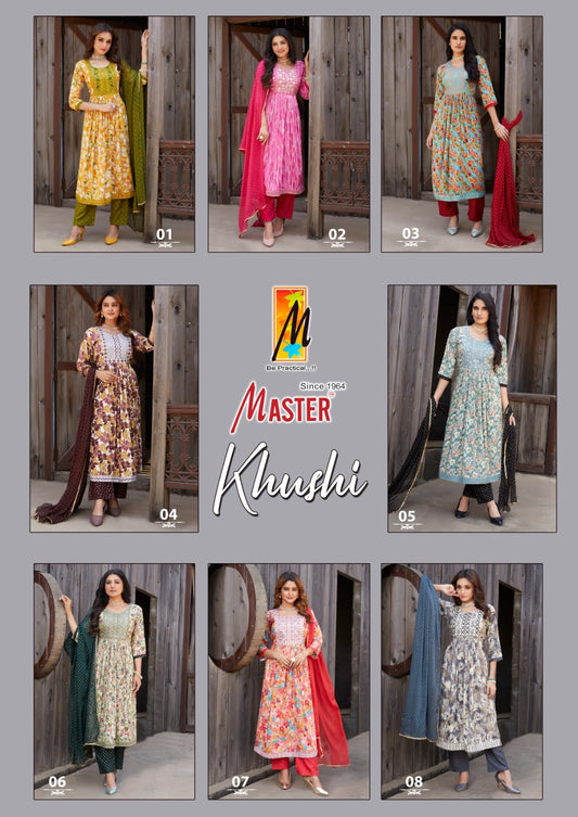 Khushi Master Rayon Readymade Pant Style Suits