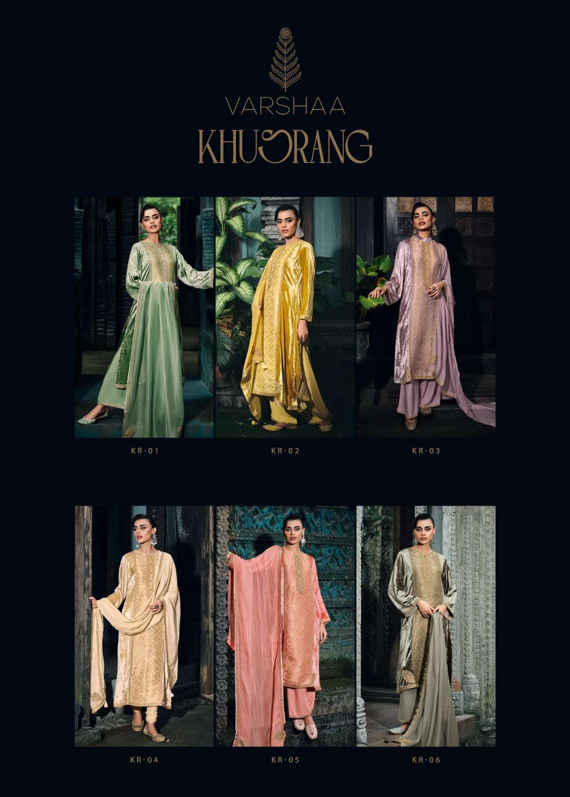 Khusrang Varsha Fashions Velvet Suits Wholesale Rate