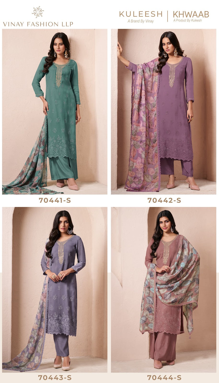 Khwaab Kuleesh Vinay Fashion Llp Organza Plazzo Style Suits Manufacturer