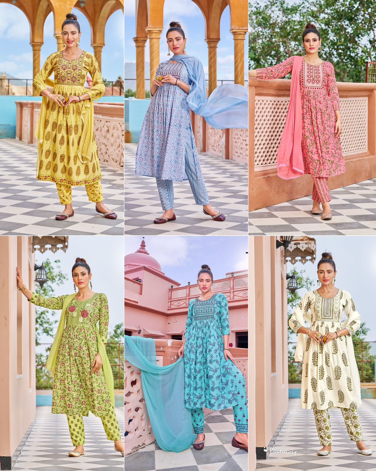 Kiara Bluehills Rayon 14Kg Readymade Pant Style Suits