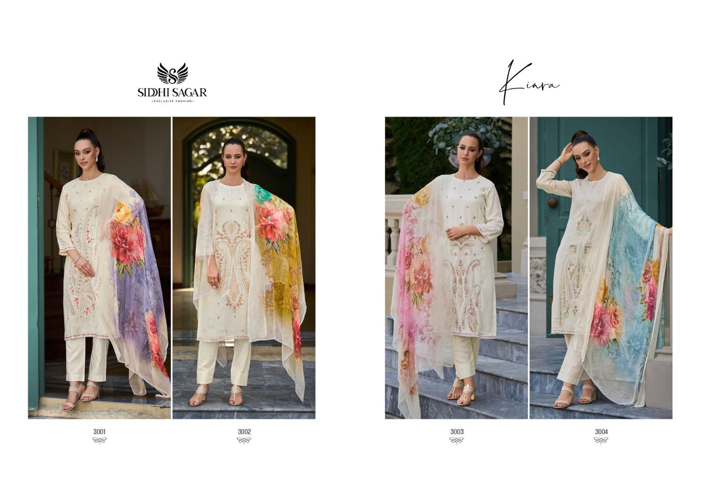 Kiara Siddhi Sagar Muslin Silk Pant Style Suits