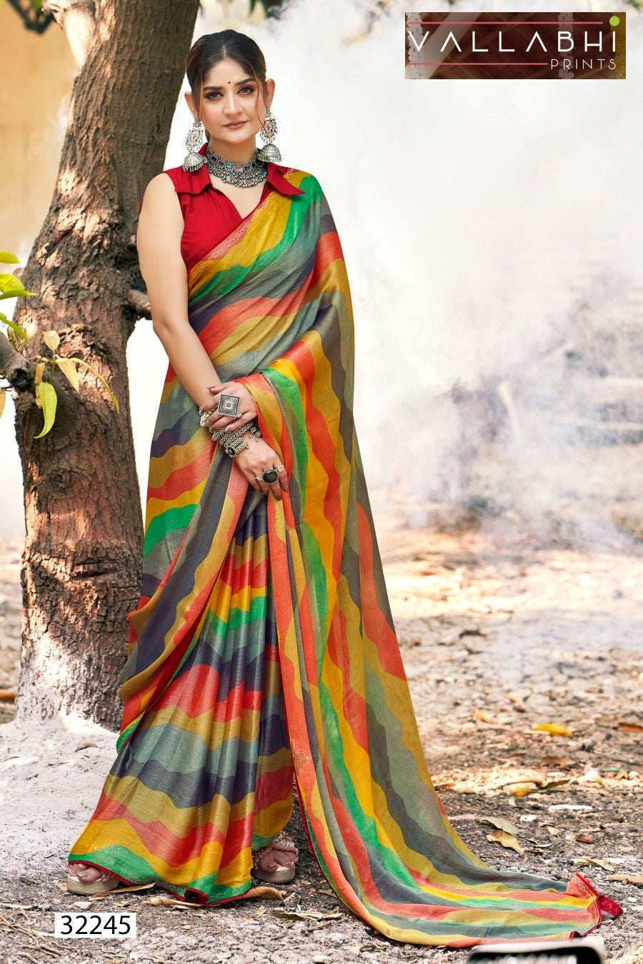 Kiasha Vallabhi Prints Brasso Sarees Manufacturer Gujarat