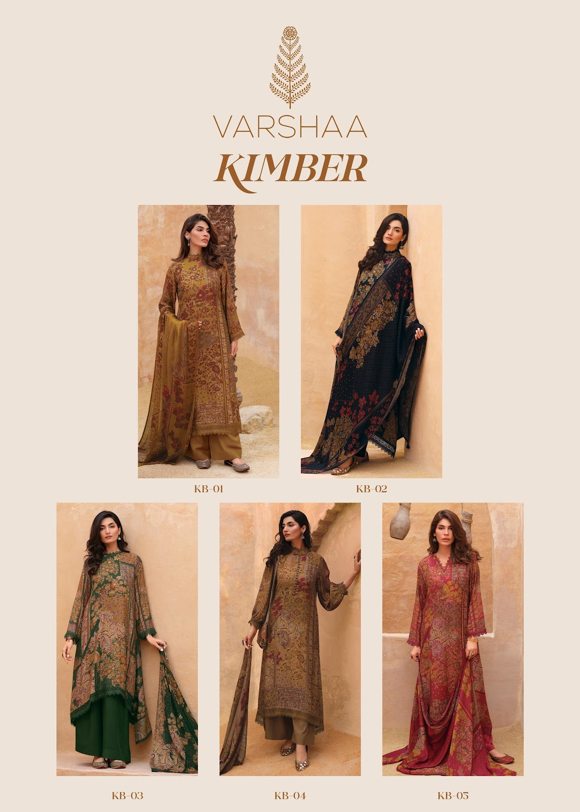 Kimber Varsha Fashions Pashmina Plazzo Style Suits Wholesale