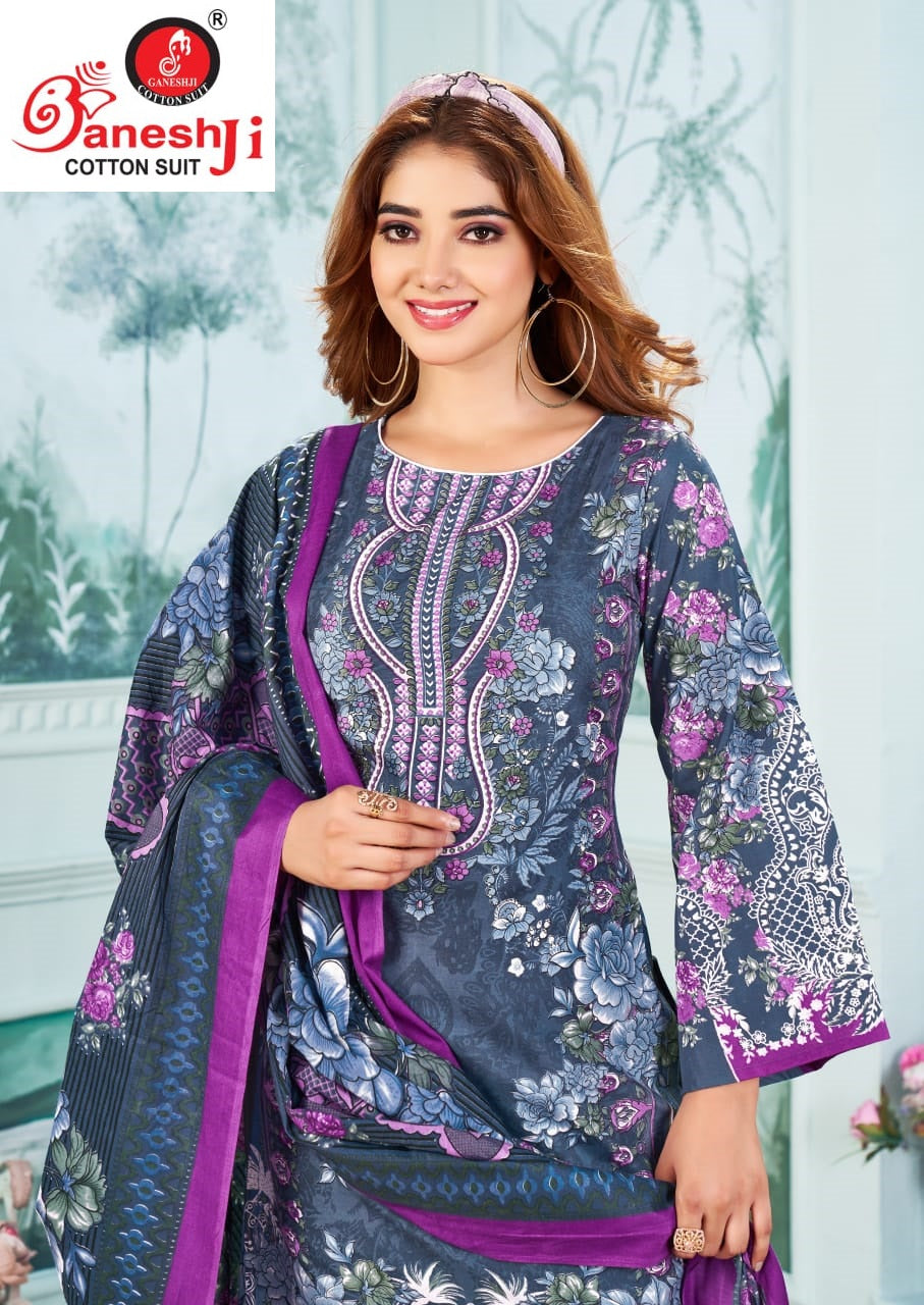 King Vol 1 Ganeshji Cotton Karachi Salwar Suits Wholesale Rate