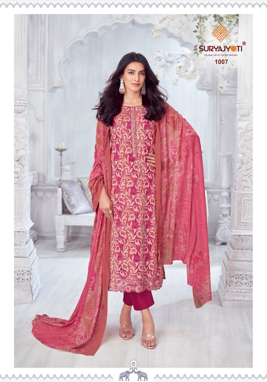 Kiran Vol 1 Suryajyoti Pure Lawn Pant Style Suits Manufacturer