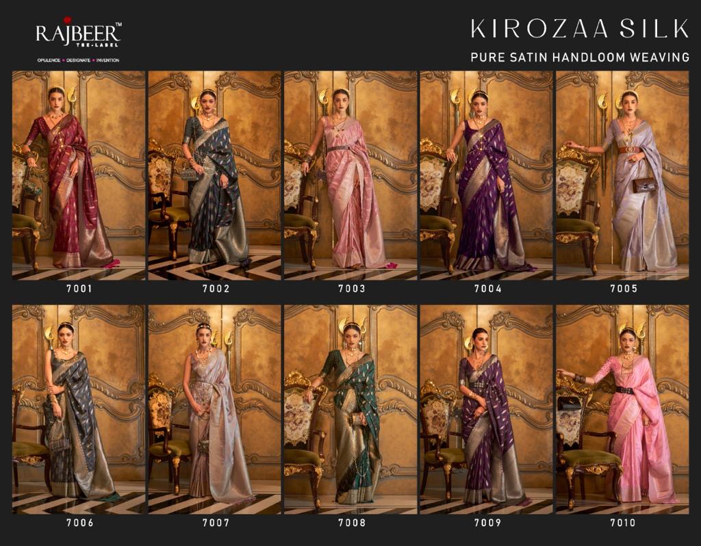 Kirozaa Silk Rajbeer Handloom Weaving Sarees Supplier India