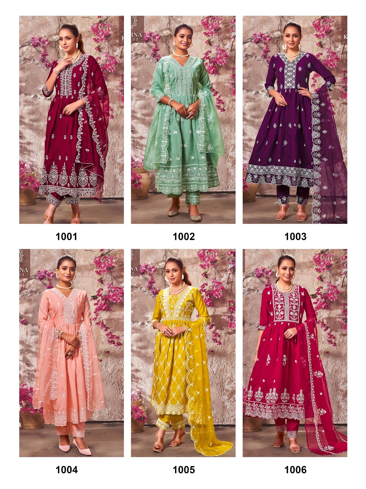 Kitkat Vol 1 Kt Roman Silk Readymade Anarkali Suits Exporter