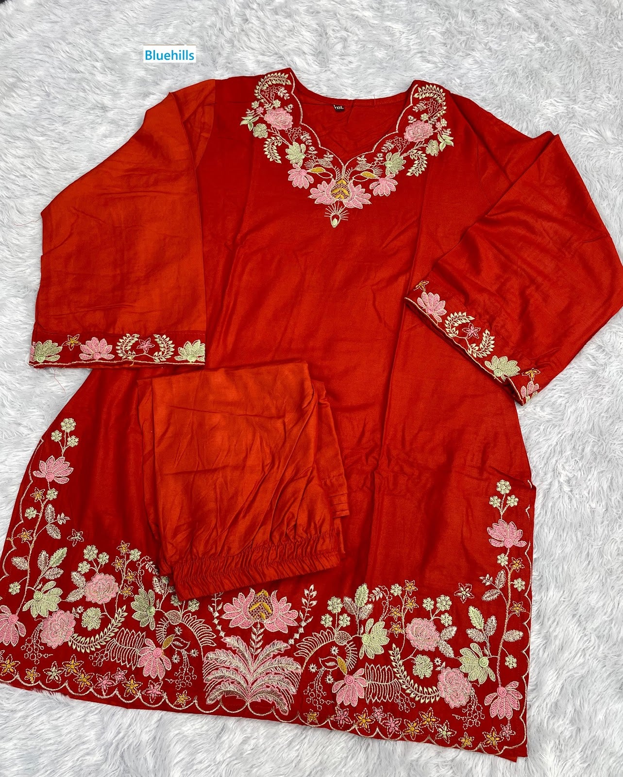 Kitty Party Bluehills Rayon 14Kg Kurti Plazzo Set Exporter Gujarat