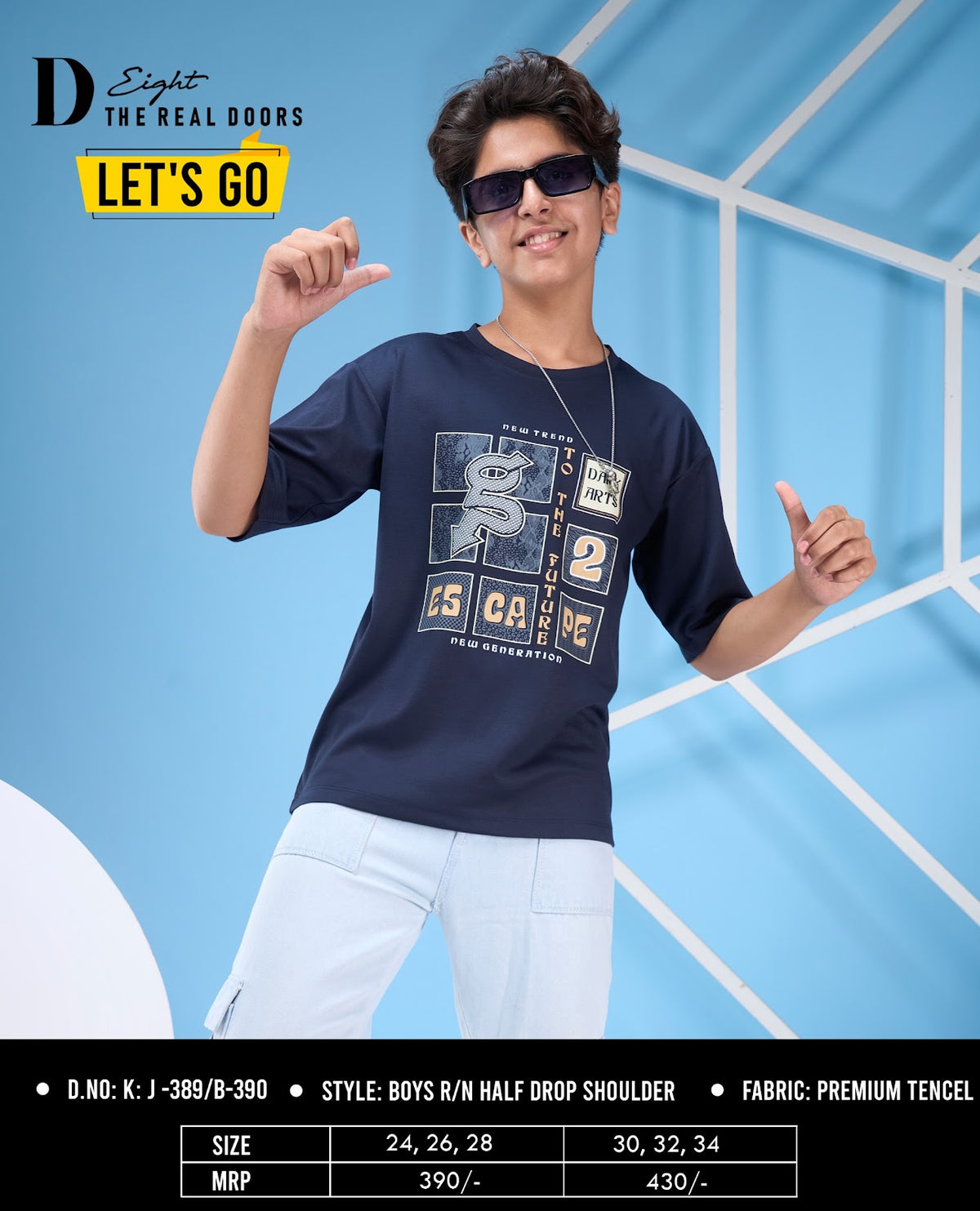 Kj 389-390 D-8 Imported Boys Tshirt Exporter India