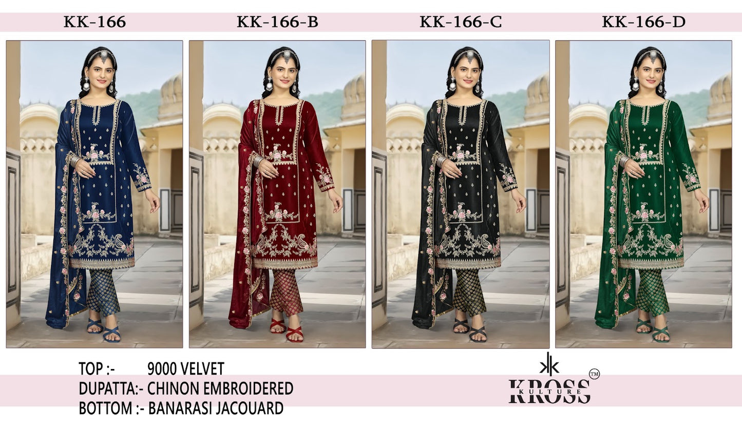 Kk 166 Bcd Kross Kulture Velvet Suits Manufacturer India