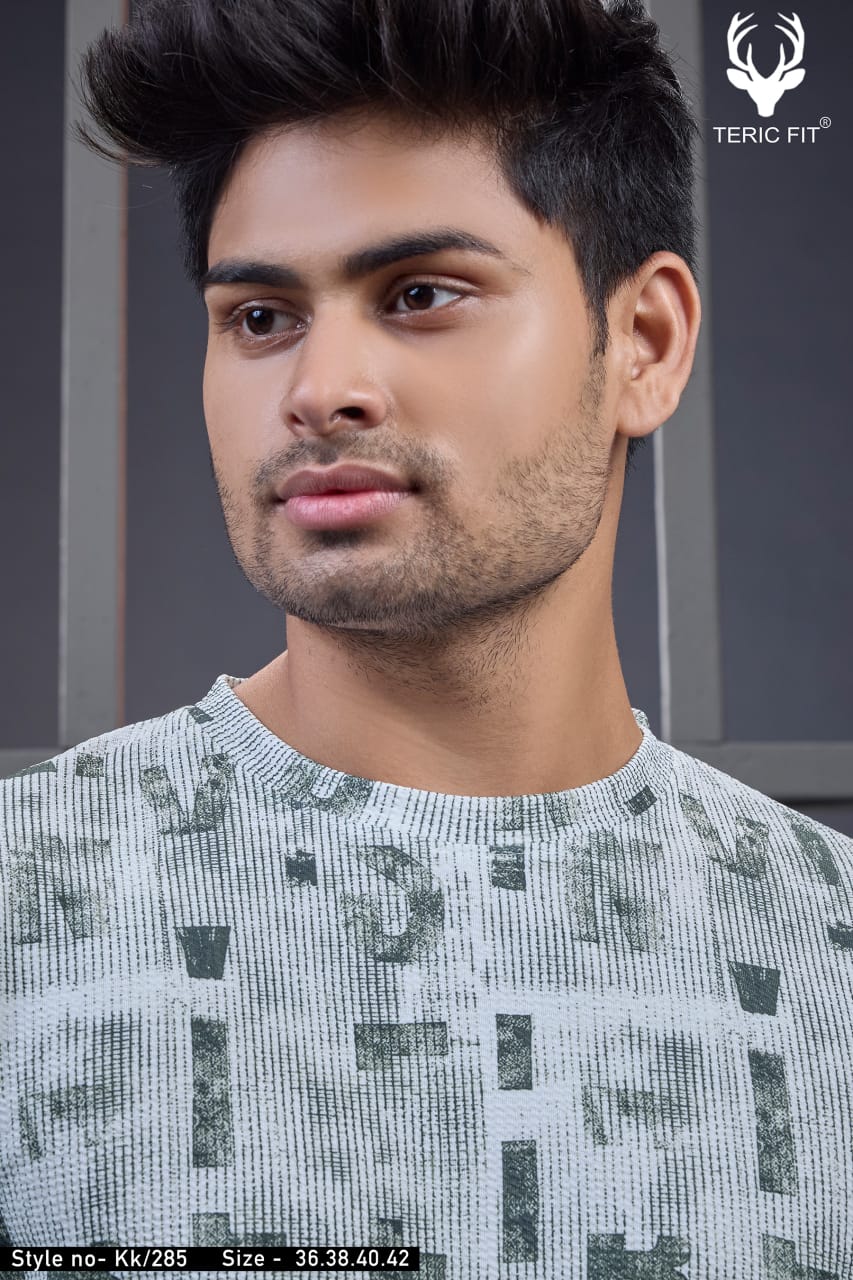 Kk 285 Teric Fit Knit Mens Tshirts Wholesaler Ahmedabad