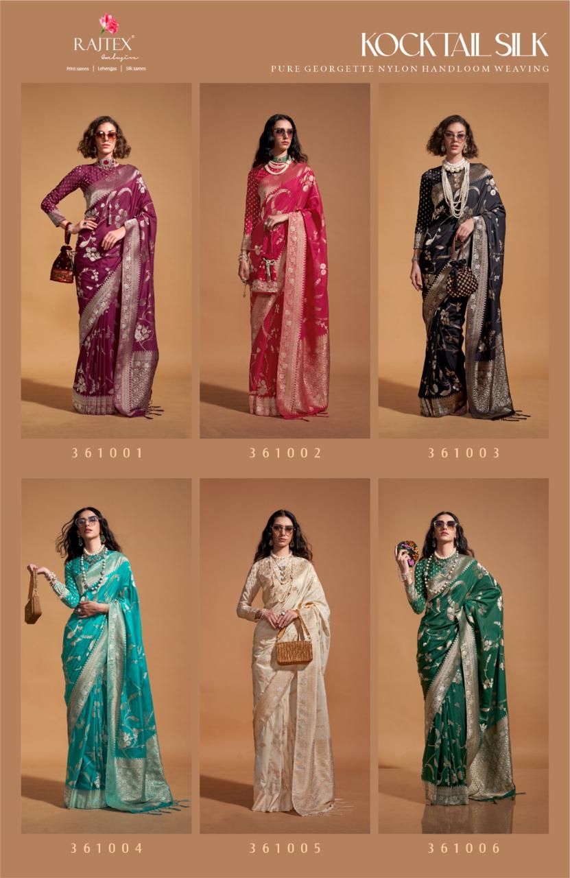 Kocktail Silk Rajtex Georgette Sarees Wholesaler Ahmedabad