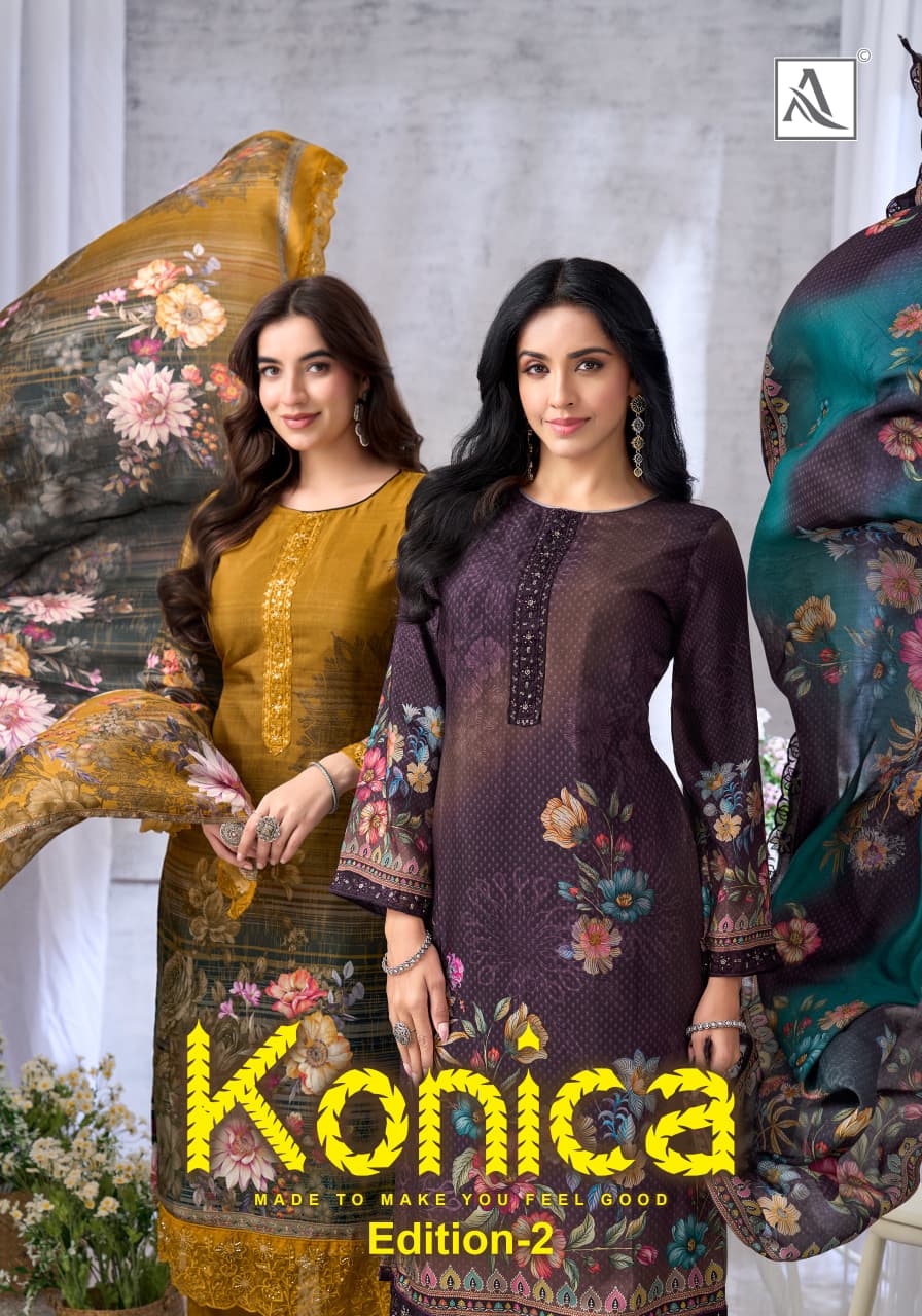 Konica Edition 2 Alok Viscose Muslin Karachi Salwar Suits Manufacturer