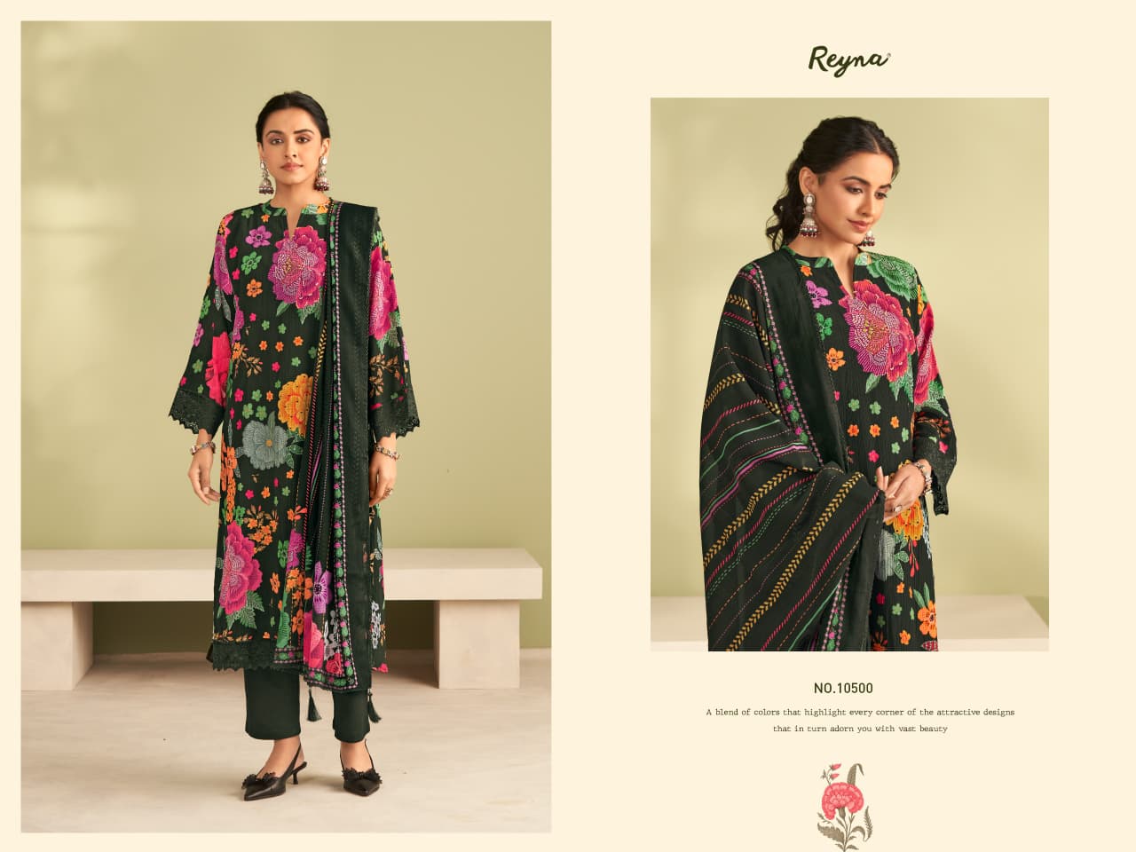 Kora Reyna Mul Chanderi Pant Style Suits Supplier Ahmedabad