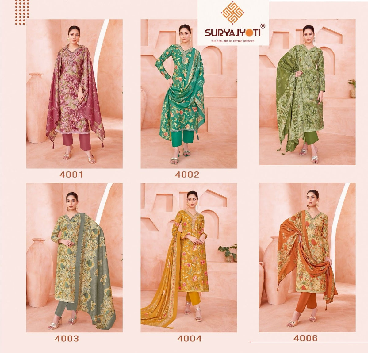Kora Vol 4 Suryajyoti Modal Pant Style Suits Exporter Ahmedabad