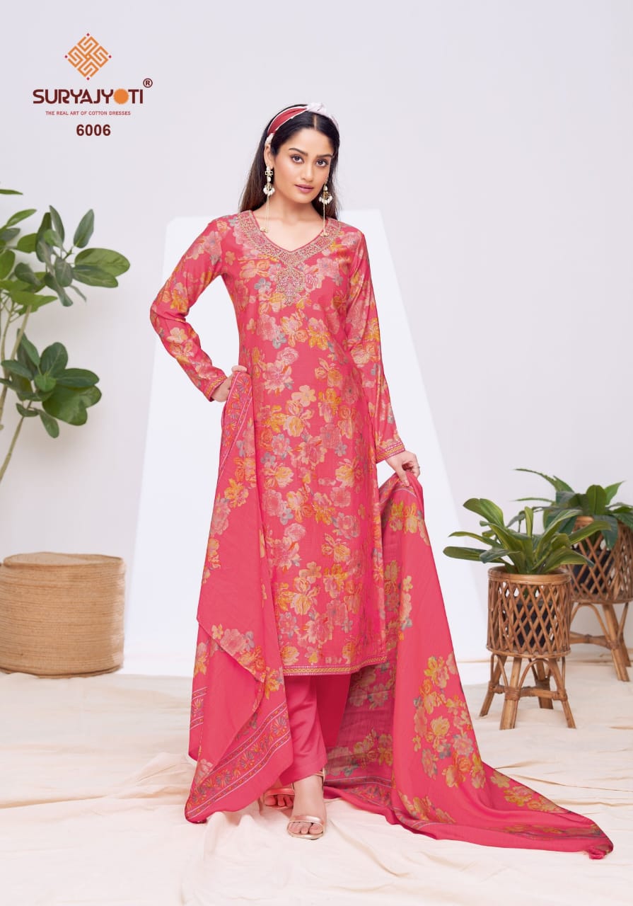 Kora Vol 6 Suryajyoti Modal Pant Style Suits Wholesale